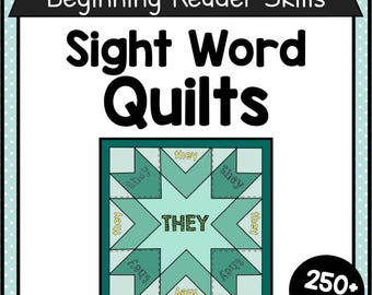Sight Word Quilts Printable Sight Words Worksheets Literacy Activities for Kids Reading Practice Classroom Centers Homeschool PDF NO PREP