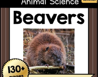 Unidad de estudio de ciencias CASTORES Escritura, aprendizaje y lectura Hojas de trabajo sobre adaptación animal Manualidades Preescolar a 4.º grado Actividades para el aula sin preparación PDF