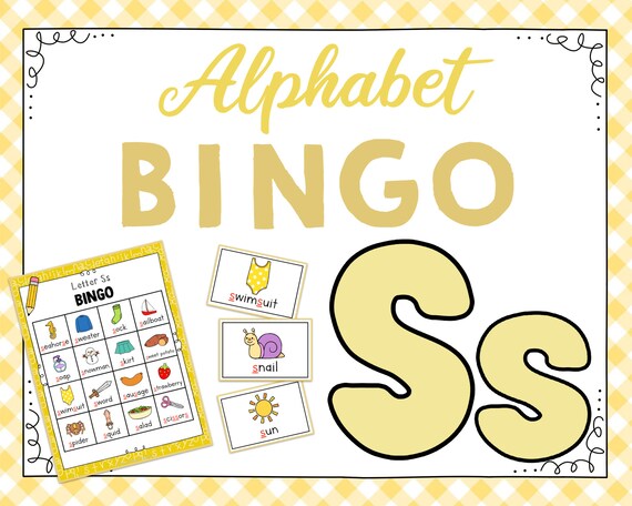 Letter S Bingo Game | Etsy