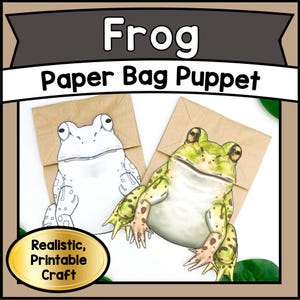 Printable Jointed FROG Puppet Craft Template Kit | DIY Articulated Woodland Animal PDF | Kids Creative Play & Classroom Activity