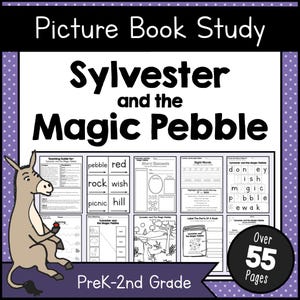 Sylvester And The Magic Pebble Book Study Activity | No-Prep Literacy Activities & Worksheets | Teacher Guide For Preschool To 2nd Grade
