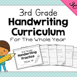 Handschriftcurriculum 3e leerjaar | Volledige afdrukbare handschriftpakketten voor het hele jaar | Handschriftprogramma derde leerjaar
