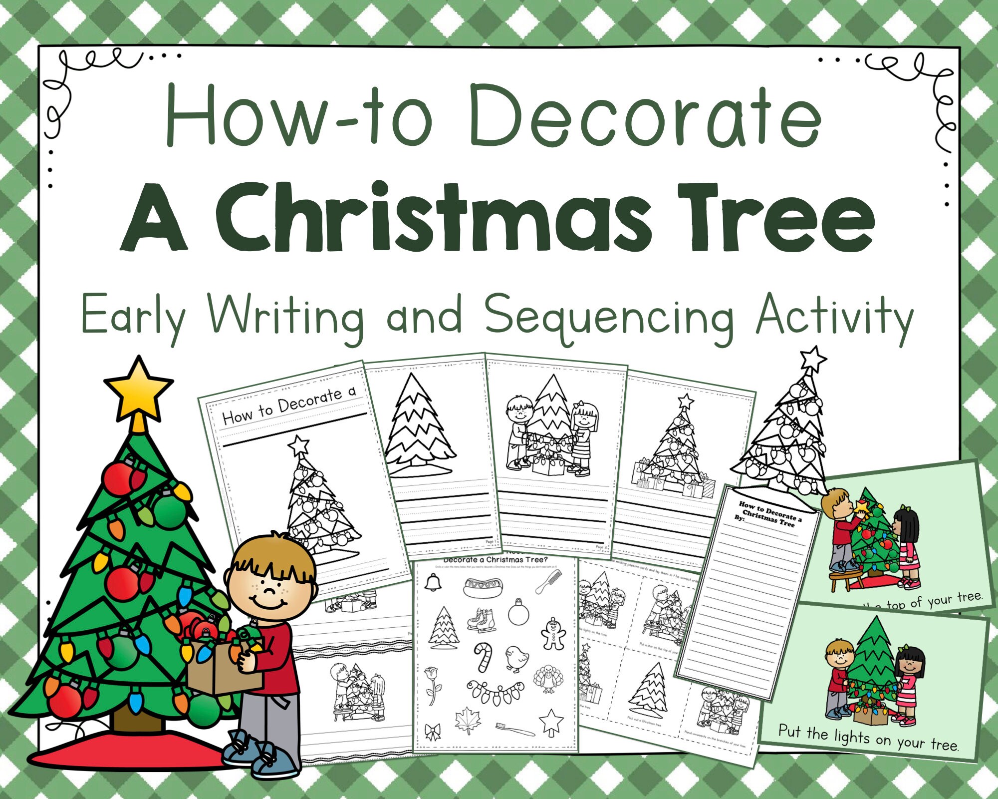 How To Decorate A Christmas Tree Writing and Sequencing Etsy