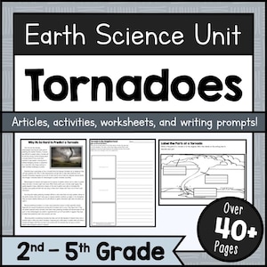 Tornadoes Unit Study Printable • Weather Science Worksheets, Posters ...
