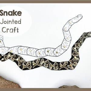 Printable Snake Craft Template | Articulated Animal Puppet for Kids ...