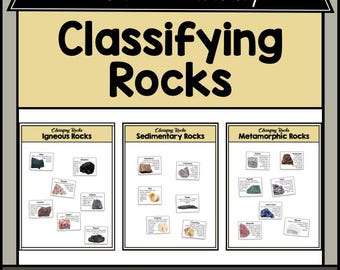 Classifying Rock Printable, Geology Classification Cards & Sorting Activities, Earth Science Worksheets, 3rd Grade Teaching Resources PDF