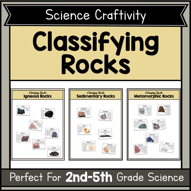 Classifying Rock Printable, Geology Classification Cards & Sorting ...
