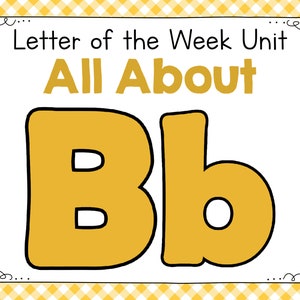 Lettera B - Unità Lettera della settimana prescolare