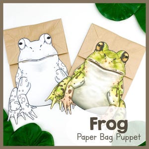 Frog Paper Bag Puppet Craft Kit: Printable Activity (Digital Download)