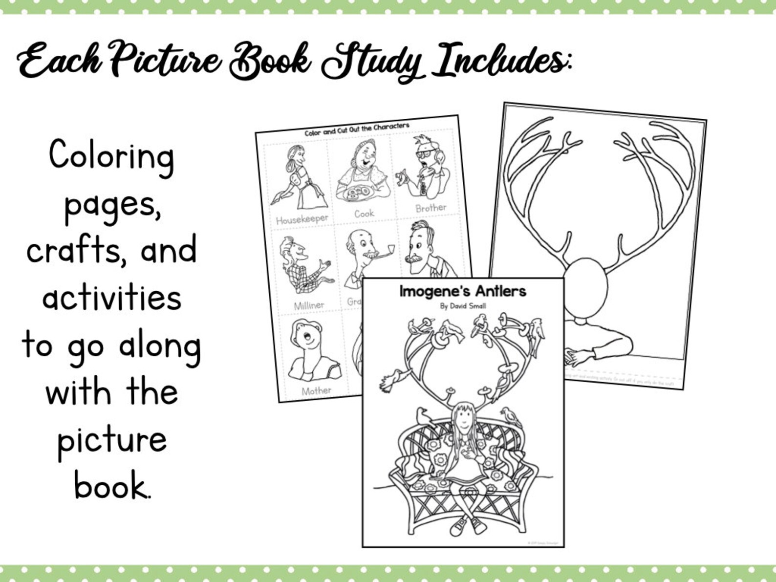Imogene's Antlers Picture Book Study Companion - Etsy