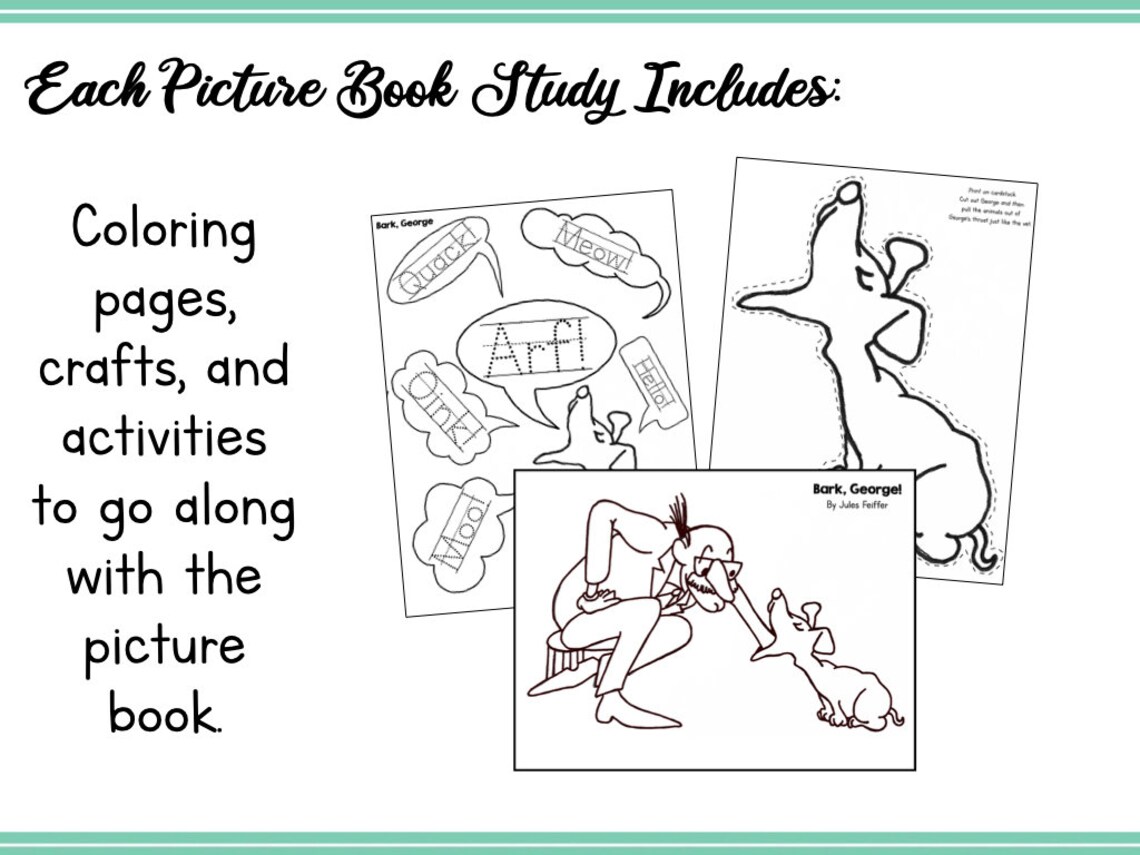 Bark, George Picture Book Study - Etsy