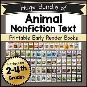 Paquete de lectura inicial de animales de no ficción: Libros imprimibles y decodificables (descarga en PDF)