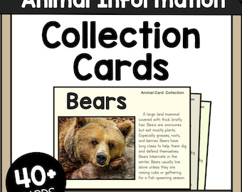Schede di ricerca sugli animali stampabili senza preparazione / Modello di relazione sugli animali, pagine per quaderno di scienze, studio della fauna selvatica, attività per l'istruzione domiciliare e scolastica