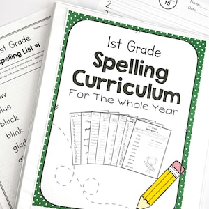 1st GRADE SPELLING Curriculum Printable - 30 Weeks of Printable ...