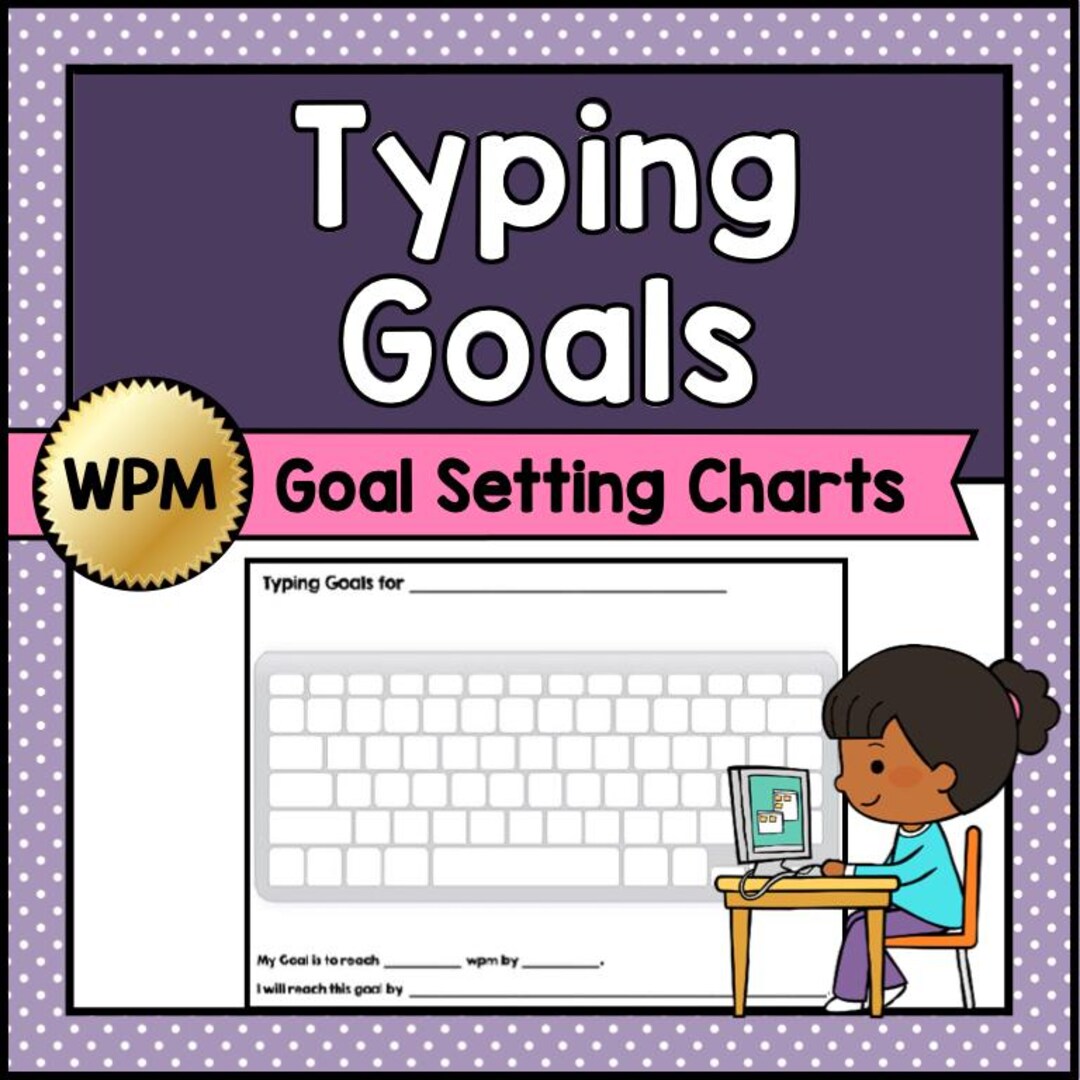 Typing Target Typing Goals Tracking Sheets | Learn to Type | Tying Record - Etsy