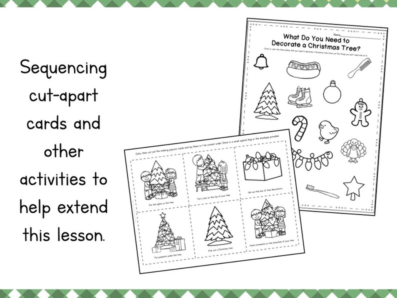 How to Decorate A Christmas Tree Writing and Sequencing Activity Etsy