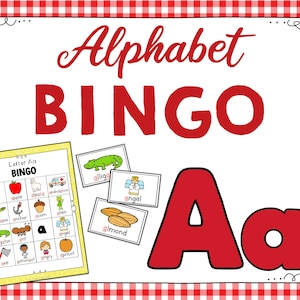 Juego de bingo con la letra A