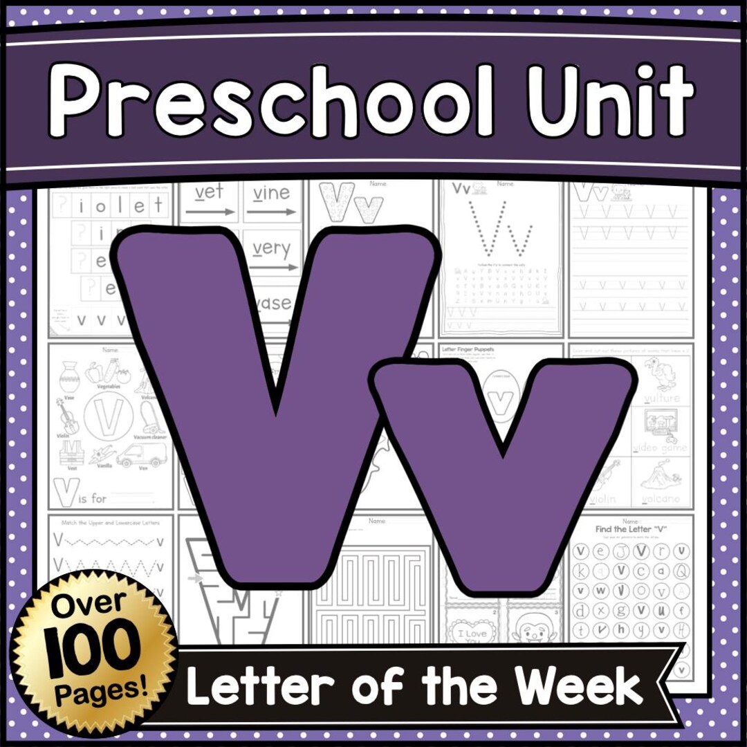 PRESCHOOL LETTER V ACTIVITIES – Alphabet Fun Letter of the Week Packet ...
