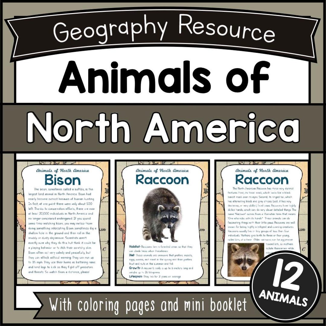 North America Unit Study | Animals of North America | Animal Facts ...