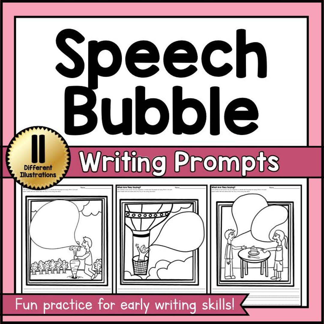 Bubble Writing Topic Speech Bubble Writing Prompts, Dialogue Writing Worksheets, Sentence ...