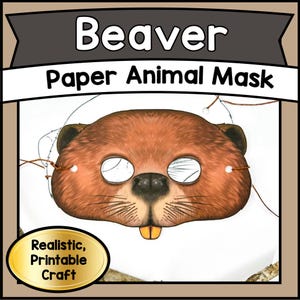 Printable Jointed BEAVER Puppet Craft Template Kit | DIY Articulated Woodland Animal PDF | Kids Creative Play & Classroom Activity