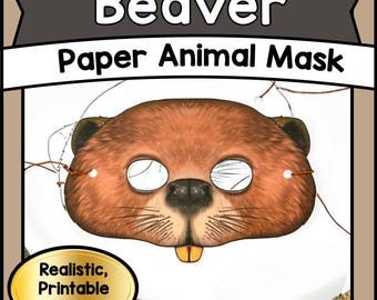 Kit de plantillas para manualidades de marionetas articuladas de castor imprimibles / Animal del bosque articulado DIY (PDF) / Juego creativo para niños y actividad en el aula