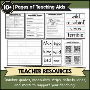 Where The Wild Things Are Book Study | No-Prep Literacy Activities, Worksheets, Crafts & Teacher Guide For Preschool | Kindergarten Activity image 2