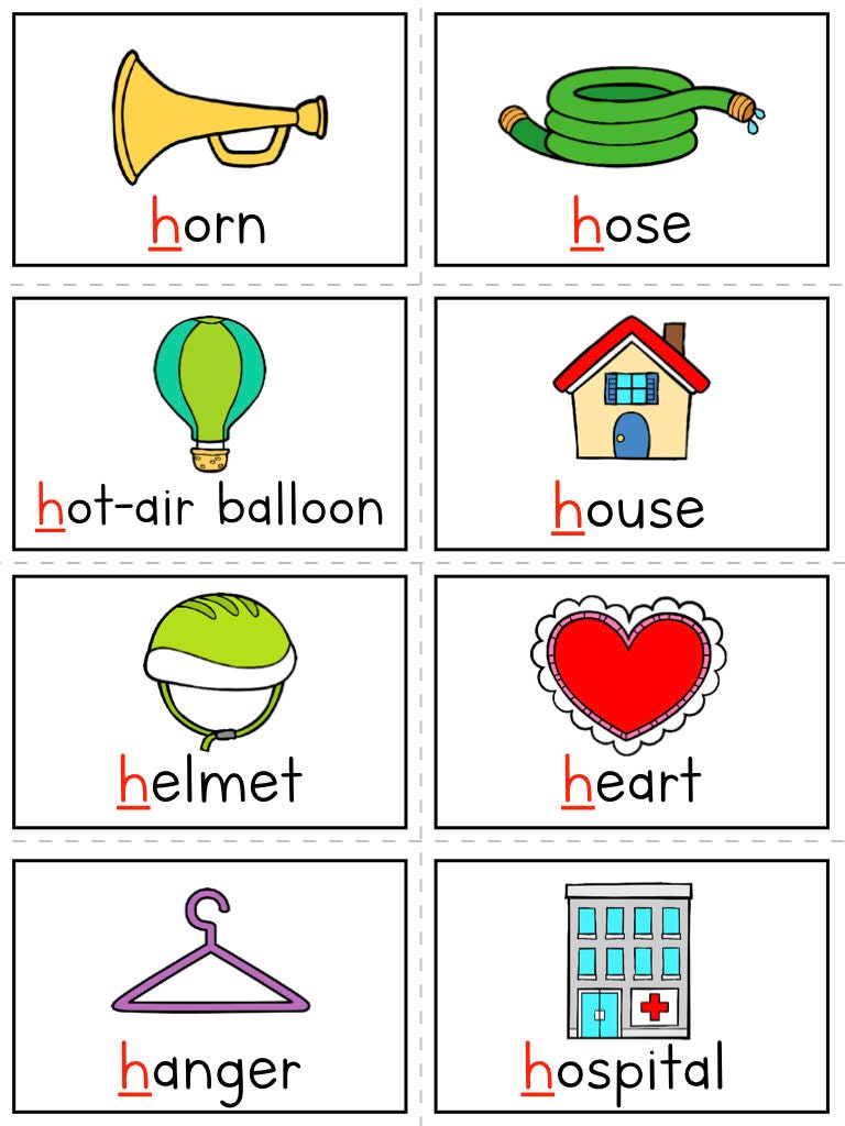 Letter H Bingo Game Etsy