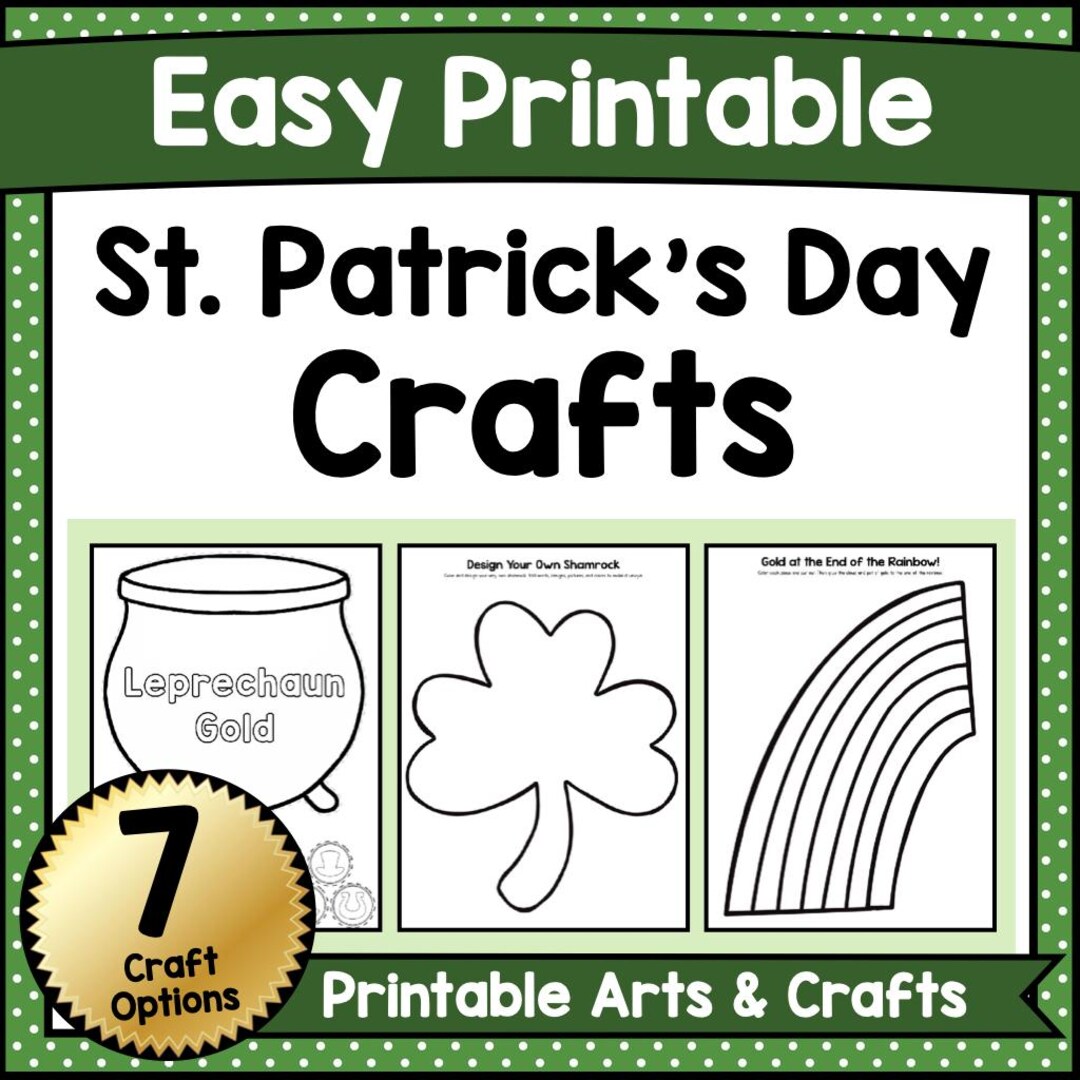 NO PREP St Patricks Day Craft Printable, March Writing and Crafting ...
