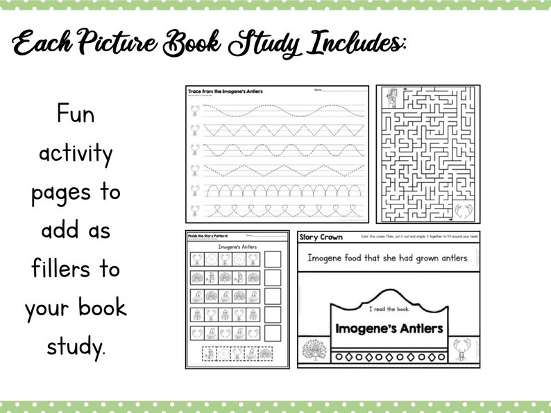 Imogene's Antlers Picture Book Study Companion - Etsy