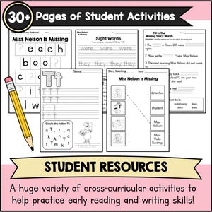 Miss Nelson Is Missing Book Companion | Picture Book Activities | Crafts & Worksheets For Preschool Kindergarten | 1st And 2nd Grade Reading image 3