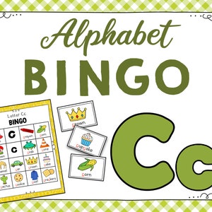 Juego de bingo con la letra C