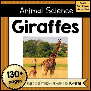 All about GIRAFFES Animal Science Unit PDF | Printable Learning Pack for Kids | Classroom & Homeschool Activity