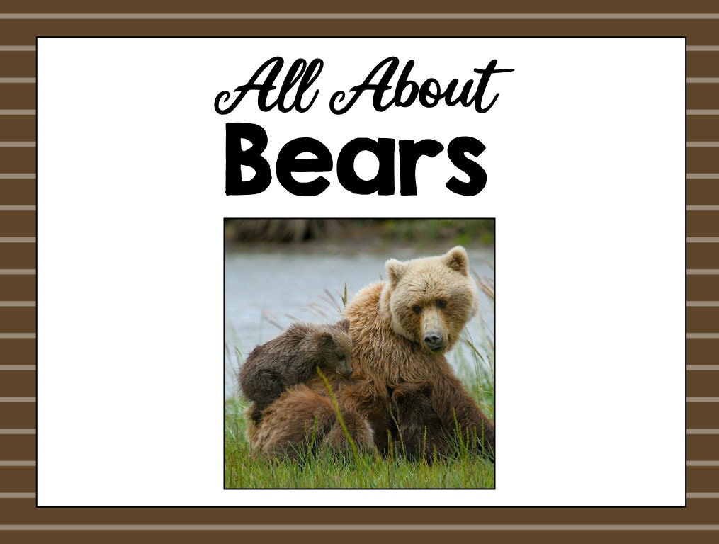 All About Bears- Animal Science Unit - Etsy