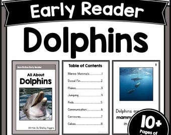 ドルフィンズ 読解ワークシート 幼稚園児、小学1～2年生向け 質問付き 動物の短編物語 読書アクティビティ PDF