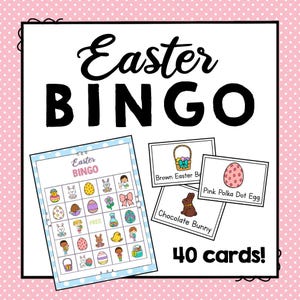 Printable Easter Bingo for Kids | Fun Party Game for School or Family