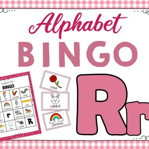 Letter R Bingo Game - Etsy