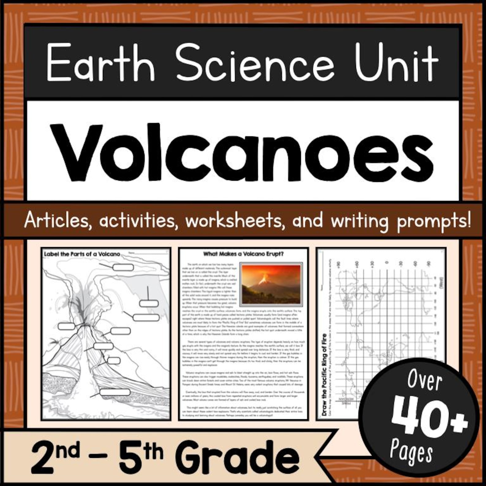 Volcano Unit Study Printable • Earth Science Worksheets, Posters ...