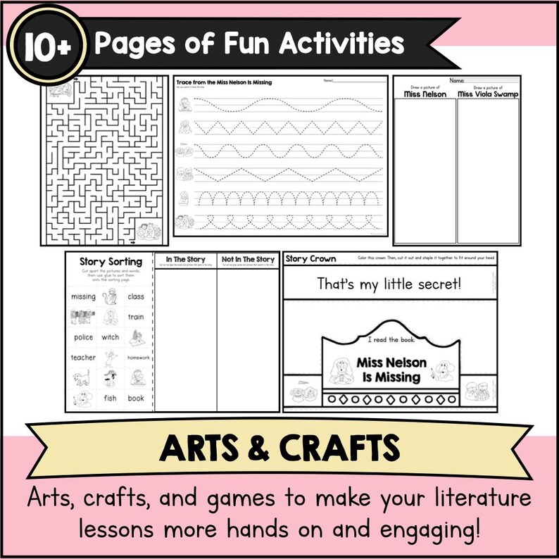 Miss Nelson Is Missing Book Companion | Picture Book Activities | Crafts & Worksheets For Preschool Kindergarten | 1st And 2nd Grade Reading image 4