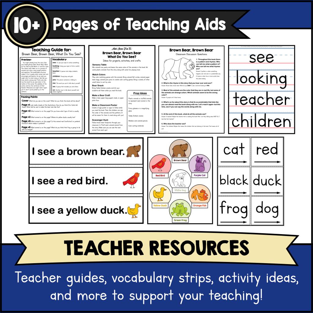 Brown Bear, Brown Bear What Do You See? Book Study PDF | Preschool ...