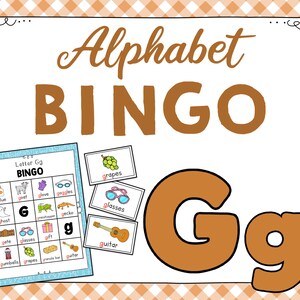Juego de bingo con la letra G