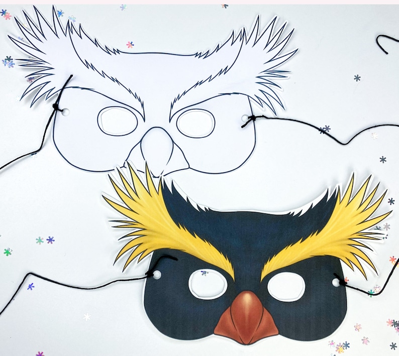 Penguin Printable Mask Template | Articulated Penguin Instant Download Template | Interactive ...