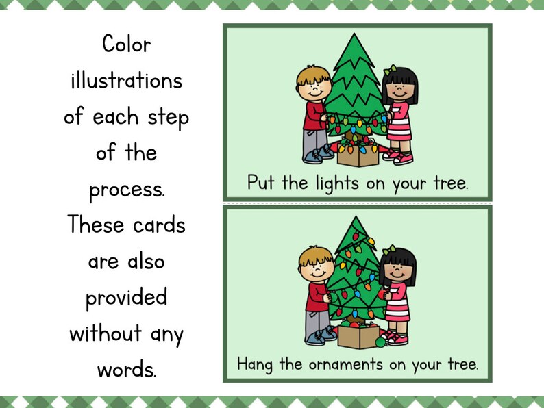 How to Decorate A Christmas Tree Writing and Sequencing Activity Etsy