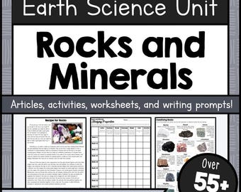 Rocks and Minerals Unit Study Printable • Geology Worksheets Posters & Activities PDF • Homeschool Classroom Lesson Plan 2nd-5th Grade PDFs
