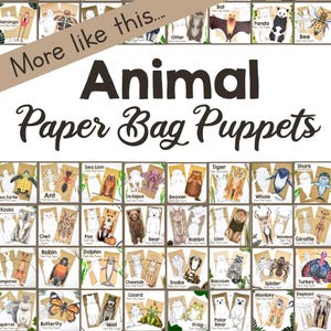 Printable Polar Bear Paper Bag Puppet Craft Kit | DIY ARCTIC Animal Template PDF | Kids Winter Craft & Educational Art Activity image 10