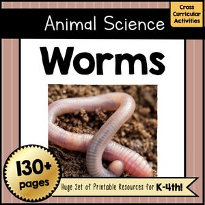 WORMS Animal Adaptation Worksheets Science Study Unit Writing Learning Reading Comprehension Teacher Material Pre-K–4th Grade Activities Pdf