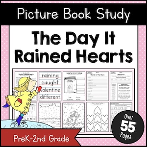 El día que llovió corazones / Estudio del libro ilustrado de San Valentín / PDF imprimible