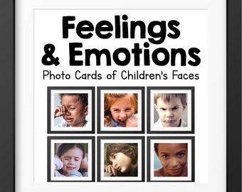 Feelings and Emotions | Photo Cards of Children's Faces | Social Skills | Body Language | Counseling and Therapy | Emotion