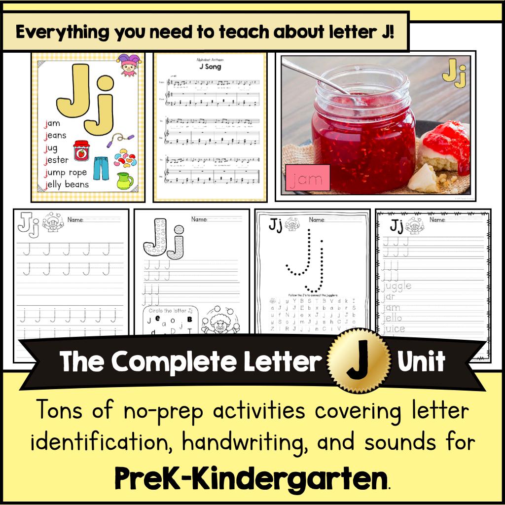 PRESCHOOL Letter J Activities - Letter of the Week Packet – Letter ...