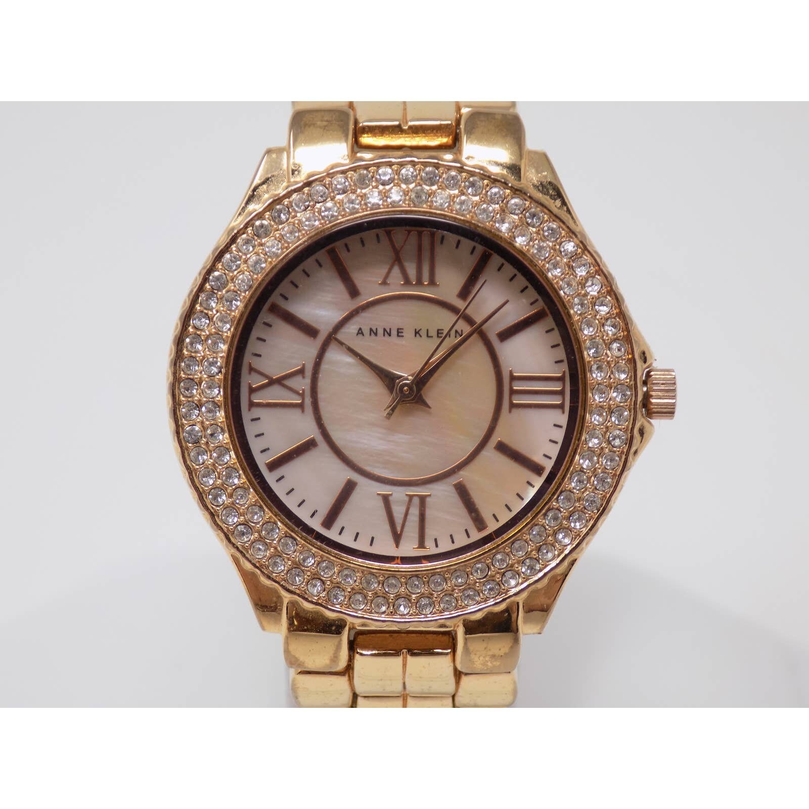 Anne klein swarovski crystal rose gold watch sales